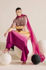 Vanya | 3 Piece ombre Embroidered Silk/Organza - FF-86 | Ready To Wear - Image 6