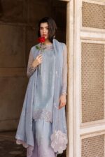 Vanya | 3 Piece Embroidered Chiffon/Raw Silk - ED-016 | Ready To Wear - Image 6