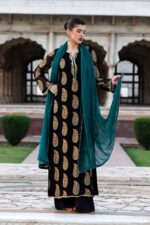 Vanya | 3 Piece  Embroidered Chiffon/Raw Silk - ED-013 | Ready To Wear - Image 6