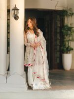 Ally's Official | 3 Piece Luxury Net fabric peplum embroidered  |AR-166 RUHI | Ready To Wear - Image 8