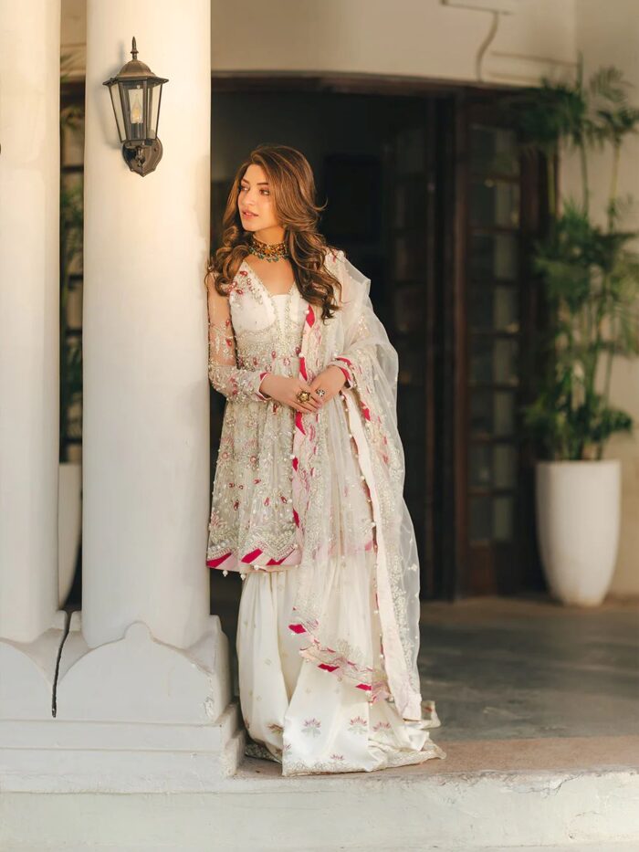 Ally's Official | 3 Piece Luxury Net fabric peplum embroidered  |AR-166 RUHI | Ready To Wear - Image 8
