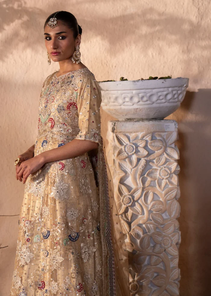 Haseens Official | 3 Piece Embroidered Straight cut maxi - Noor-e-Gul | Ready To Wear - Image 2