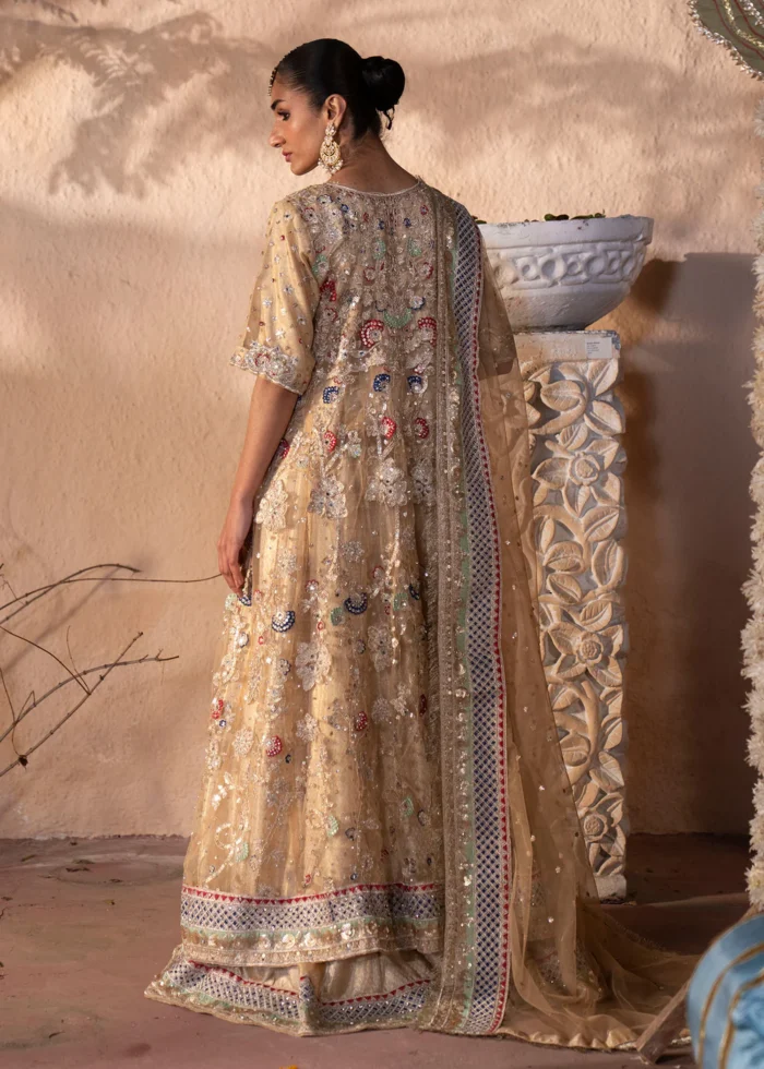 Haseens Official | 3 Piece Embroidered Straight cut maxi - Noor-e-Gul | Ready To Wear - Image 3