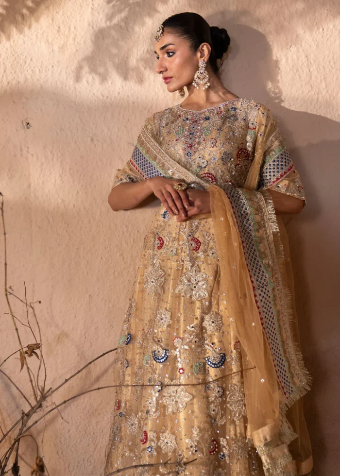 Haseens Official | 3 Piece Embroidered Straight cut maxi - Noor-e-Gul | Ready To Wear - Image 4