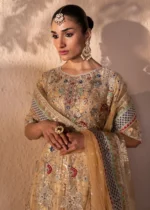 Haseens Official | 3 Piece Embroidered Straight cut maxi - Noor-e-Gul | Ready To Wear - Image 5