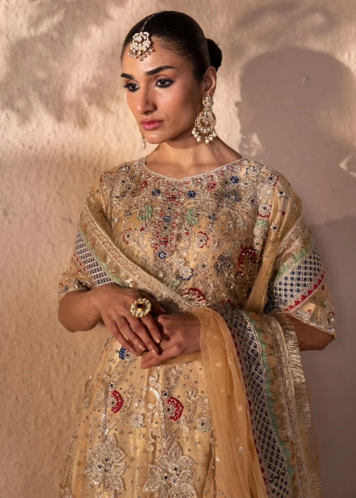 Haseens Official | 3 Piece Embroidered Straight cut maxi - Noor-e-Gul | Ready To Wear - Image 5