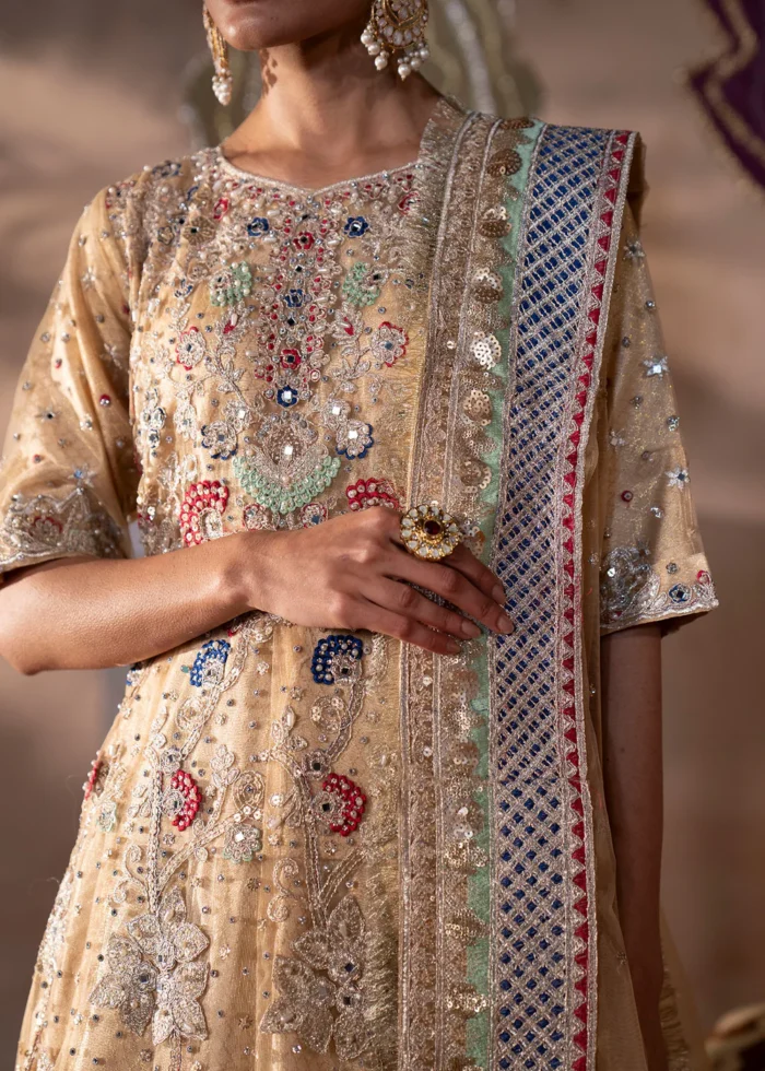 Haseens Official | 3 Piece Embroidered Straight cut maxi - Noor-e-Gul | Ready To Wear - Image 6