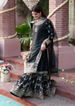 Haseens Official | 3 Piece Embroidered 	Flared lehenga - Mehvar Silk | Ready To Wear - Image 2