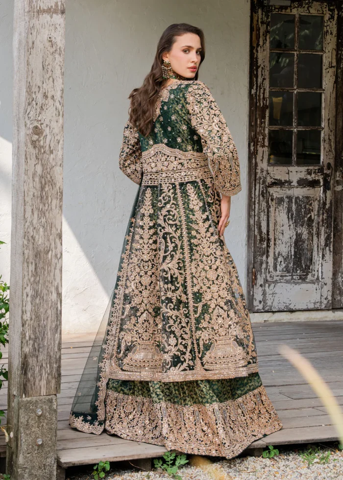 Haseens Official | 3 Piece Embroidered Straight cut maxi - Malaak | Ready To Wear - Image 5
