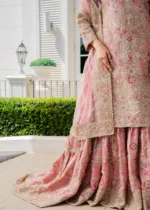 Haseens Official | 3 Piece Embroidered Flared gharara- Fadeela | Ready To Wear - Image 4