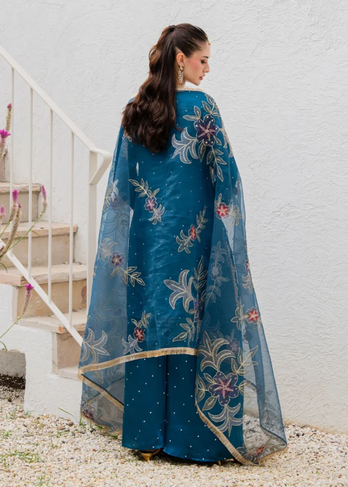 Haseens Official | 3 Piece Embroidered Straight cut kurta- Abeera | Ready To Wear - Image 3