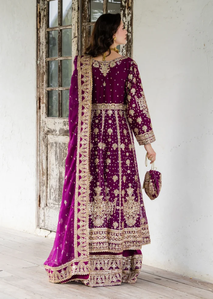 Haseens Official | 3 Piece Embroidered Straight cut maxi- Suhani  | Ready To Wear - Image 2