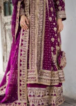 Haseens Official | 3 Piece Embroidered Straight cut maxi- Suhani  | Ready To Wear - Image 5