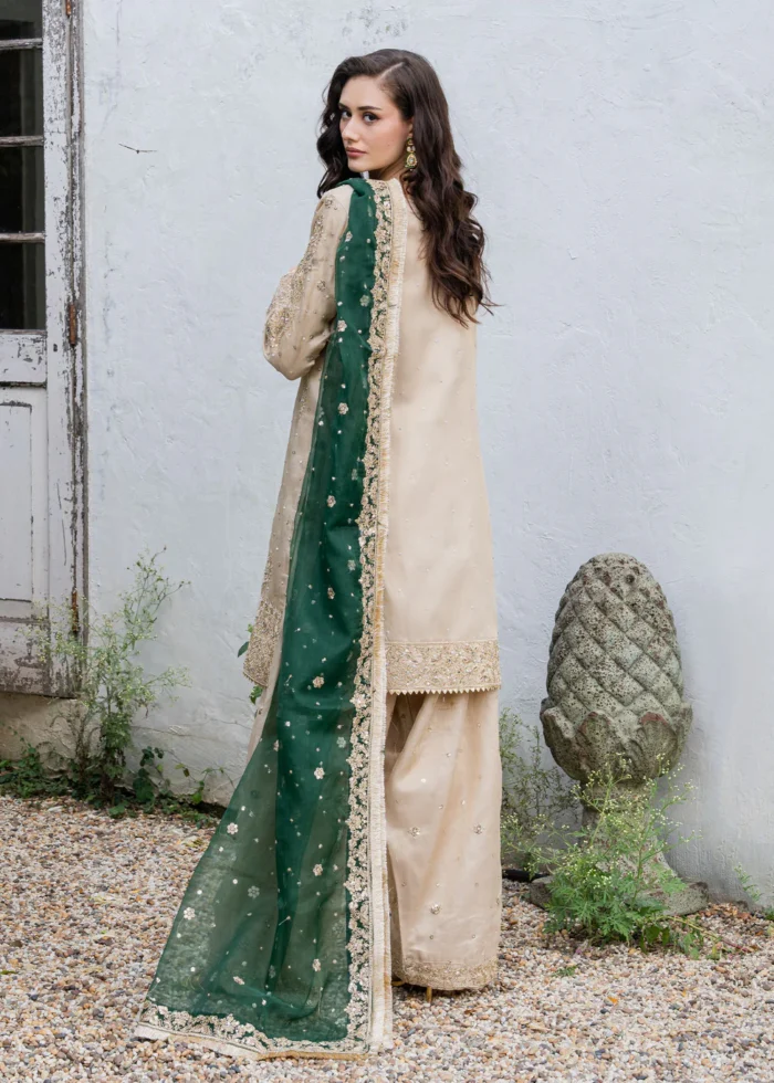 Haseens Official | 3 Piece Embroidered Straight cut kurta- Alizeh | Ready To Wear - Image 5
