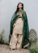 Haseens Official | 3 Piece Embroidered Straight cut kurta- Alizeh | Ready To Wear - Image 4