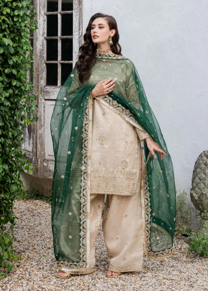 Haseens Official | 3 Piece Embroidered Straight cut kurta- Alizeh | Ready To Wear - Image 7