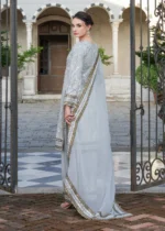 Haseens Official | 3 Piece Embroidered Straight cut kurta- Zunaira | Ready To Wear - Image 4