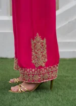 Haseens Official | 3 Piece Embroidered Straight cut kurta- Dilafroz | Ready To Wear - Image 4