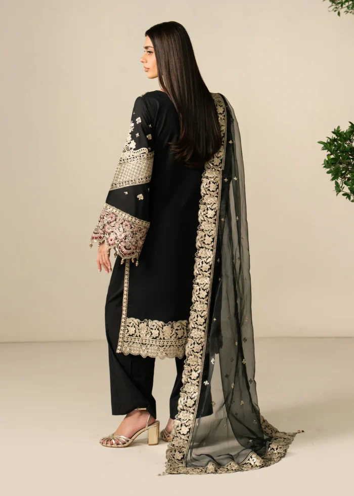 Haseens Official | 3 Piece Embroidered Straight cut kurta - Ayma | Ready To Wear - Image 2