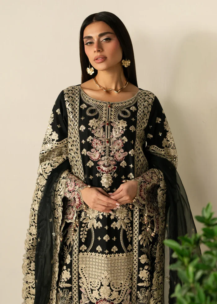 Haseens Official | 3 Piece Embroidered Straight cut kurta - Ayma | Ready To Wear - Image 5