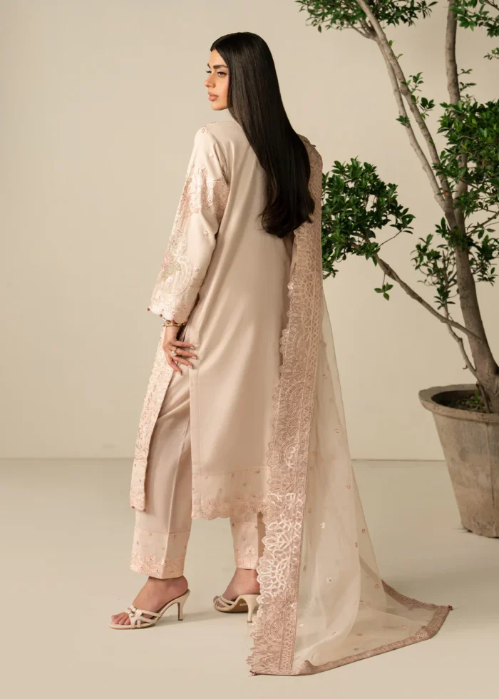 Haseens Official | 3 Piece Embroidered Straight cut kurta - Retai | Ready To Wear - Image 6