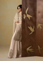 Haseens Official | 3 Piece Embroidered Short frock - Nofa | Ready To Wear - Image 4