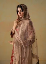 Haseens Official | 3 Piece Embroidered Flared gharara - Rameen | Ready To Wear - Image 2