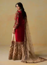 Haseens Official | 3 Piece Embroidered Flared gharara - Rameen | Ready To Wear - Image 3