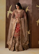 Haseens Official | 3 Piece Embroidered Flared gharara - Rameen | Ready To Wear - Image 5