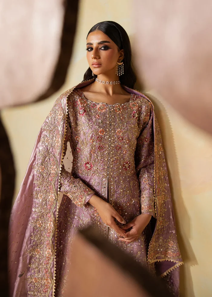 Haseens Official | 3 Piece Embroidered Flared lehenga - Zahia | Ready To Wear - Image 3