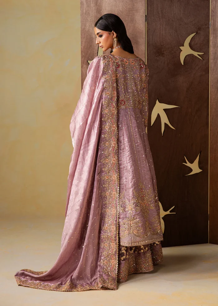 Haseens Official | 3 Piece Embroidered Flared lehenga - Zahia | Ready To Wear - Image 4