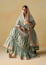 Haseens Official | 3 Piece Embroidered Flared gharara- Nehal | Ready To Wear - Image 4