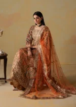 Haseens Official | 3 Piece Embroidered Flared maxi- Ehmer  | Ready To Wear - Image 4