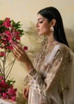 Haseens Official | 3 Piece Embroidered Plazzo - Nour | Ready To Wear - Image 3