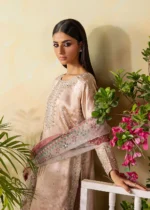 Haseens Official | 3 Piece Embroidered Straight kurta - Unaisa | Ready To Wear - Image 5