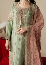 Haseens Official | 3 Piece Embroidered Straight kurta - Mahroza | Ready To Wear - Image 4
