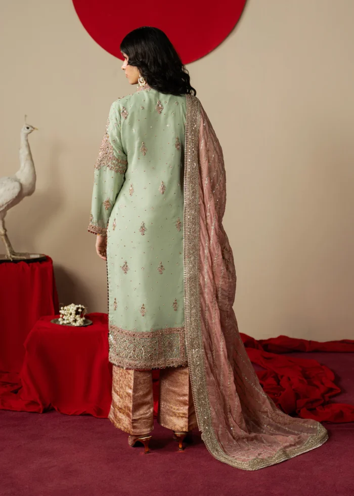 Haseens Official | 3 Piece Embroidered Straight kurta - Mahroza | Ready To Wear - Image 2