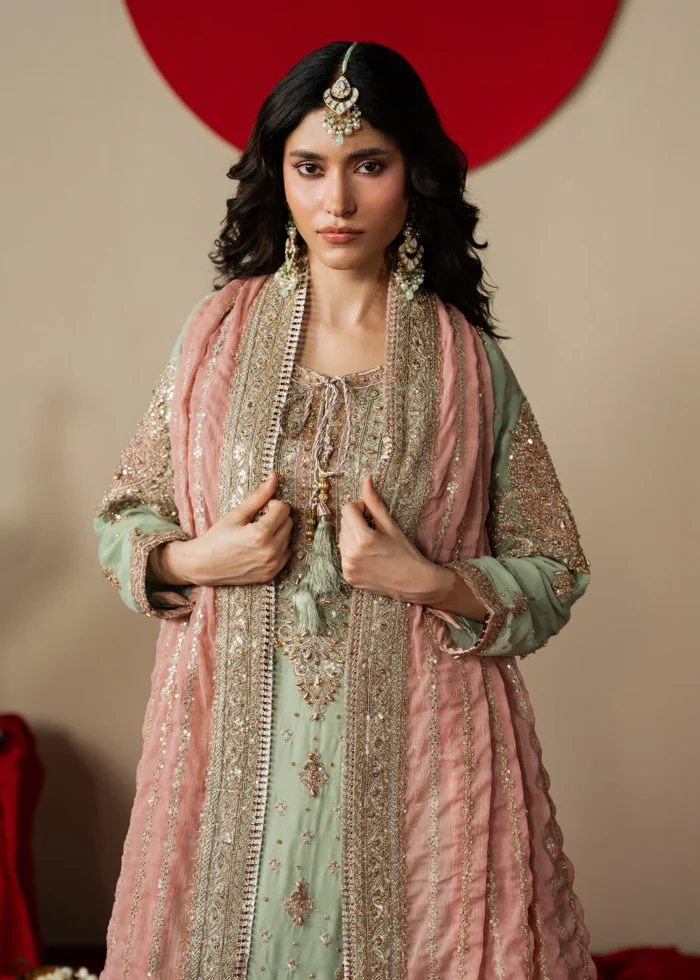 Haseens Official | 3 Piece Embroidered Straight kurta - Mahroza | Ready To Wear - Image 3