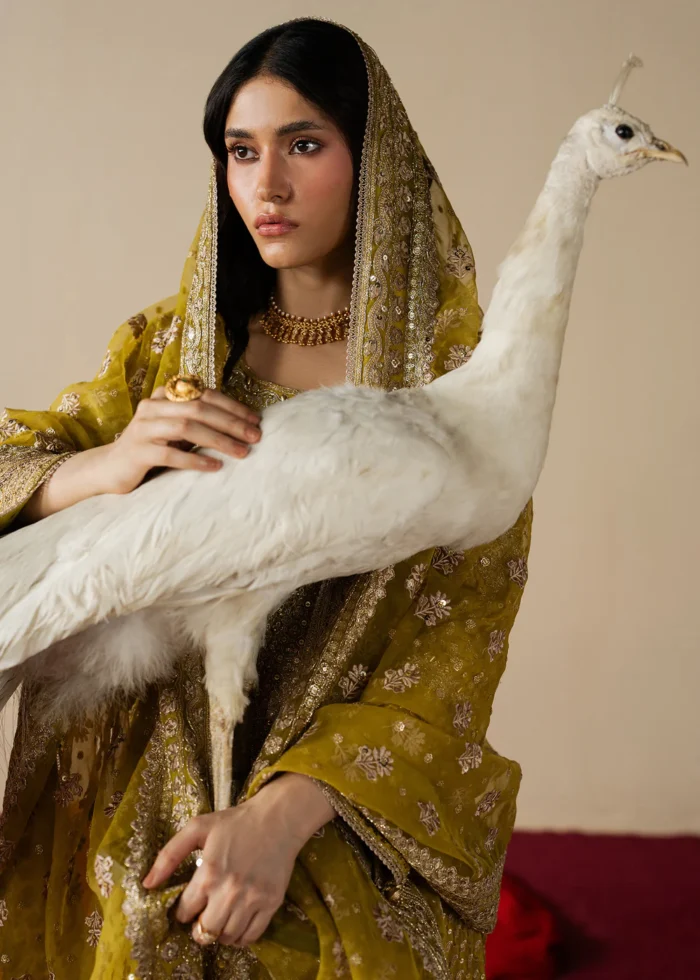 Haseens Official | 3 Piece Embroidered Straight kurta -  Zarqam| Ready To Wear - Image 3