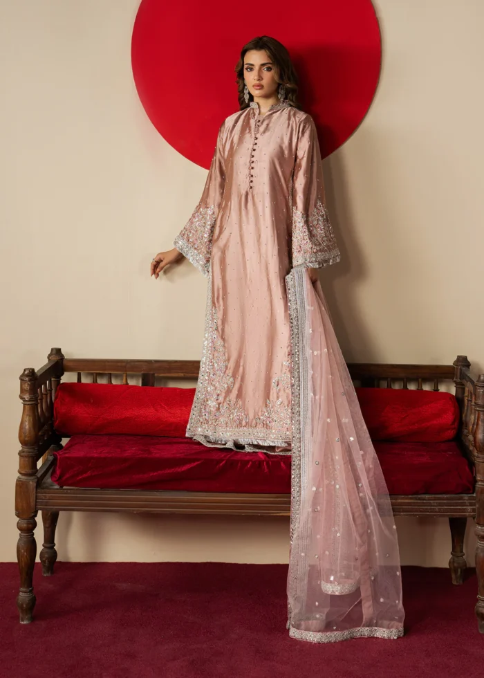 Haseens Official | 3 Piece Embroidered Straight kurta -  Mehzar | Ready To Wear - Image 2