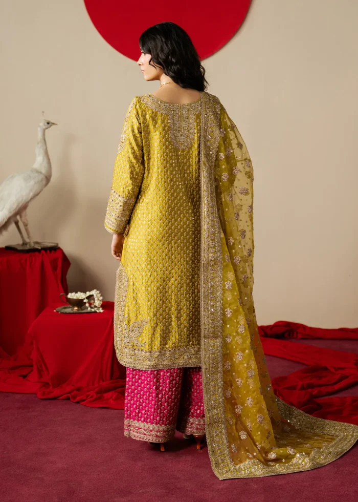 Haseens Official | 3 Piece Embroidered Straight kurta -  Zarqam| Ready To Wear - Image 7