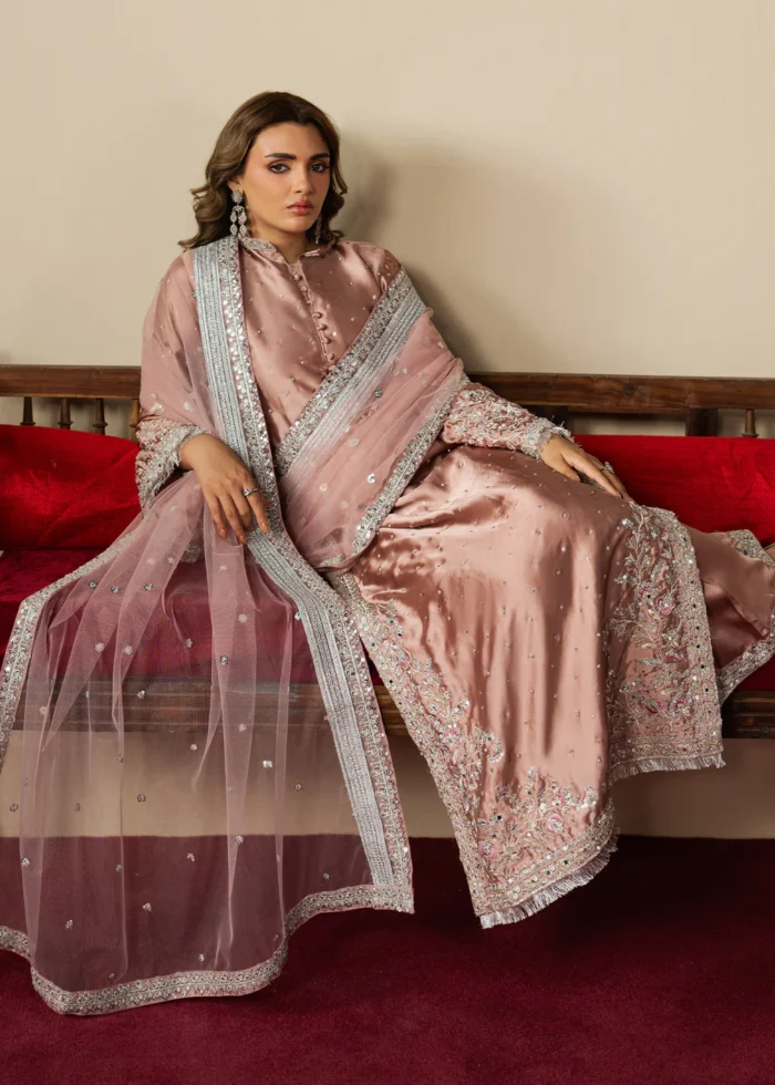 Haseens Official | 3 Piece Embroidered Straight kurta -  Mehzar | Ready To Wear - Image 7
