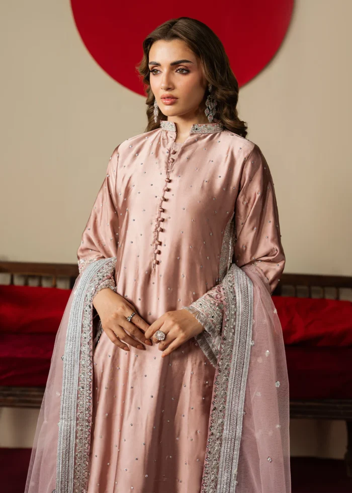 Haseens Official | 3 Piece Embroidered Straight kurta -  Mehzar | Ready To Wear - Image 6