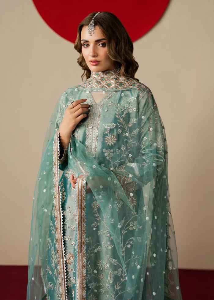 Haseens Official | 3 Piece Embroidered Straight kurta -  Aroha | Ready To Wear - Image 2