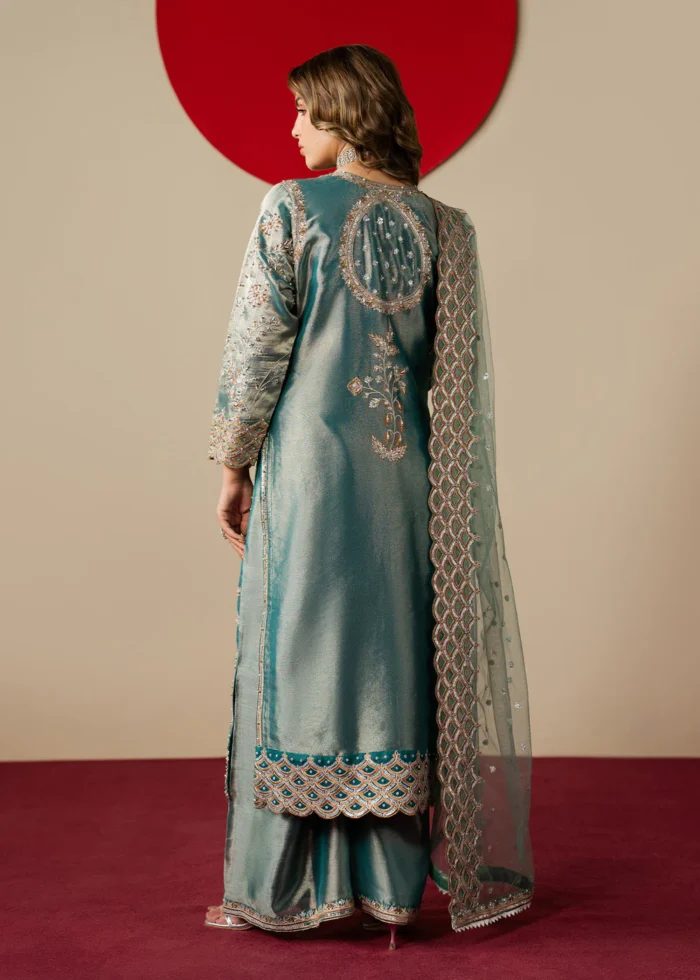 Haseens Official | 3 Piece Embroidered Straight kurta -  Aroha | Ready To Wear - Image 3