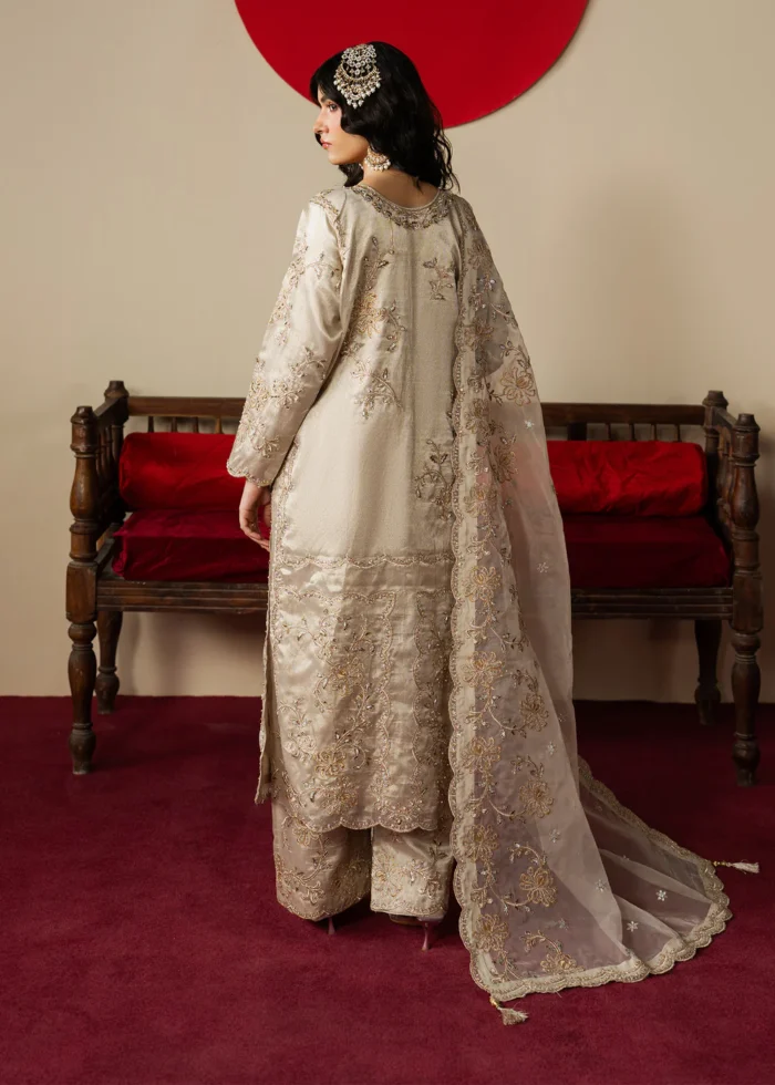 Haseens Official | 3 Piece Embroidered Straight kurta -  Gulzaib | Ready To Wear - Image 8
