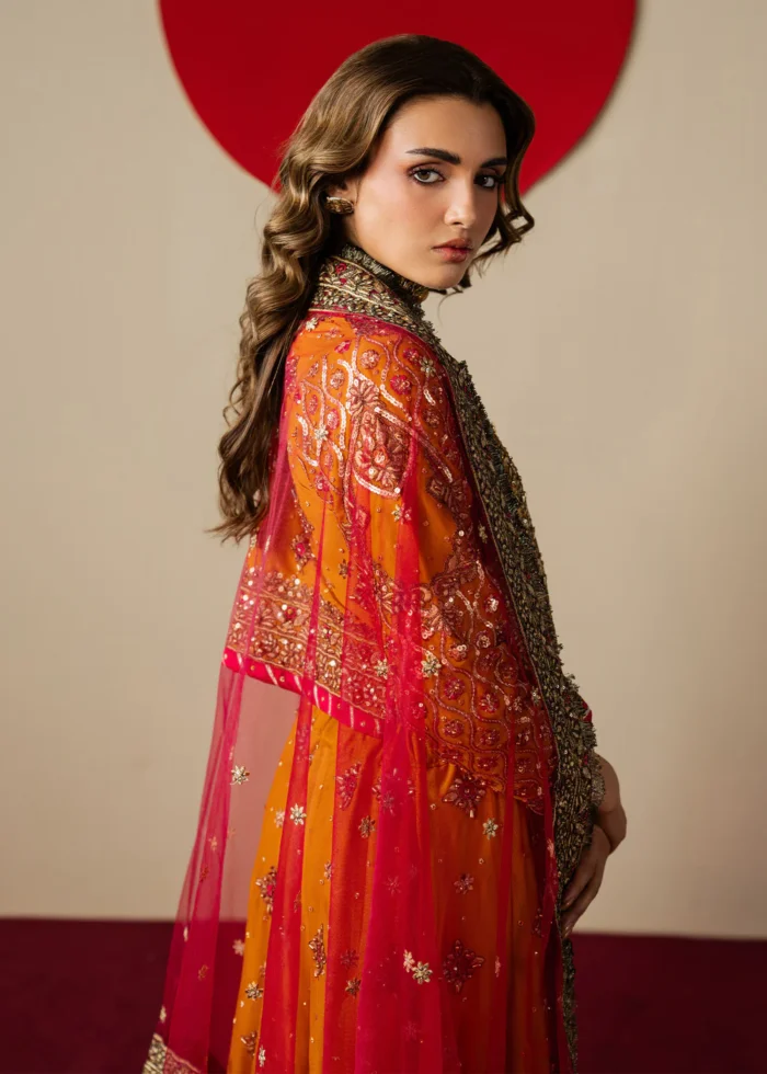 Haseens Official | 3 Piece Embroidered Flared lehenga  -  Mehrun | Ready To Wear - Image 2