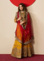 Haseens Official | 3 Piece Embroidered Flared lehenga  -  Mehrun | Ready To Wear - Image 4