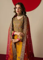 Haseens Official | 3 Piece Embroidered Flared lehenga  -  Mehrun | Ready To Wear - Image 7