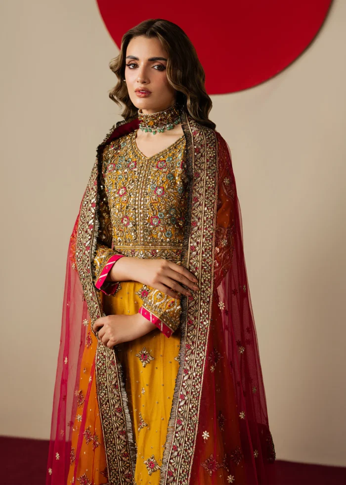 Haseens Official | 3 Piece Embroidered Flared lehenga  -  Mehrun | Ready To Wear - Image 7